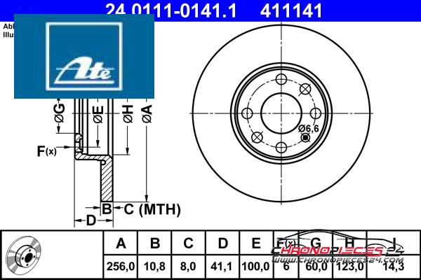 Achat de ATE 24.0111-0141.1 Disque de frein pas chères