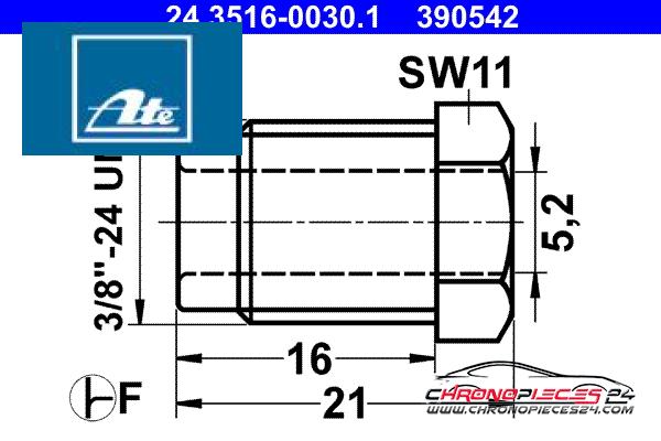 Achat de ATE 24.3516-0030.1 Vis de raccord pas chères