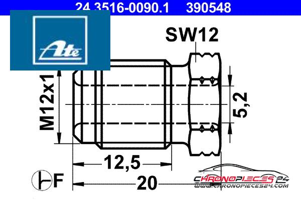 Achat de ATE 24.3516-0090.1 Vis de raccord pas chères