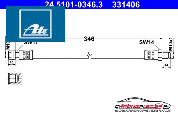 Achat de ATE 24.5101-0346.3 Flexible de frein pas chères