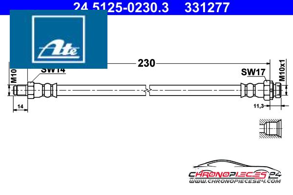 Achat de ATE 24.5125-0230.3 Flexible de frein pas chères