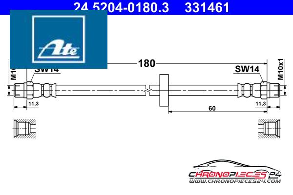 Achat de ATE 24.5204-0180.3 Flexible de frein pas chères