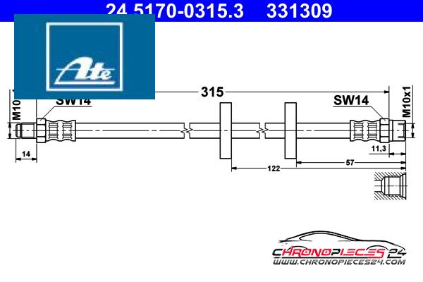 Achat de ATE 24.5170-0315.3 Flexible de frein pas chères