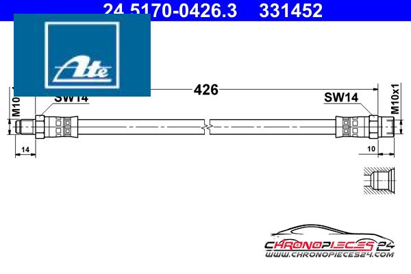 Achat de ATE 24.5170-0426.3 Flexible de frein pas chères