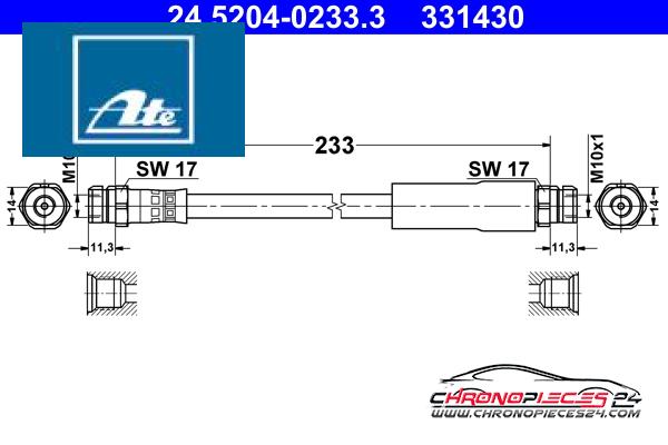 Achat de ATE 24.5204-0233.3 Flexible de frein pas chères