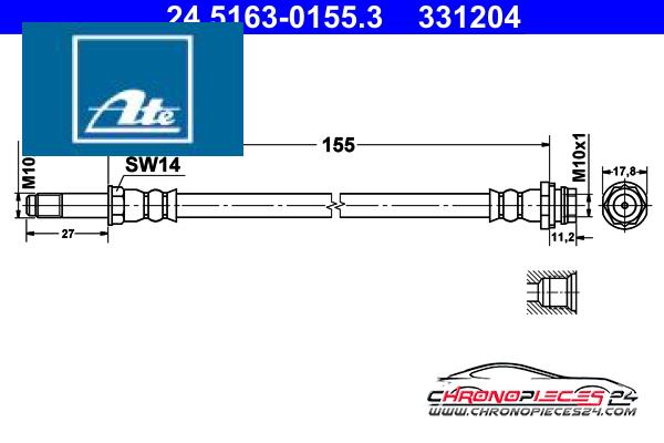 Achat de ATE 24.5163-0155.3 Flexible de frein pas chères