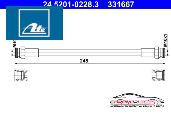 Achat de ATE 24.5201-0228.3 Flexible de frein  pas chères