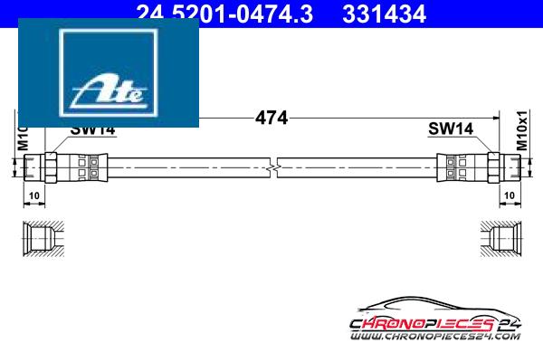 Achat de ATE 24.5201-0474.3 Flexible de frein pas chères