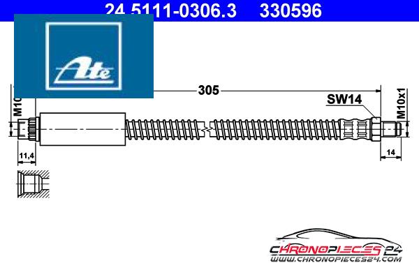 Achat de ATE 24.5111-0306.3 Flexible de frein pas chères