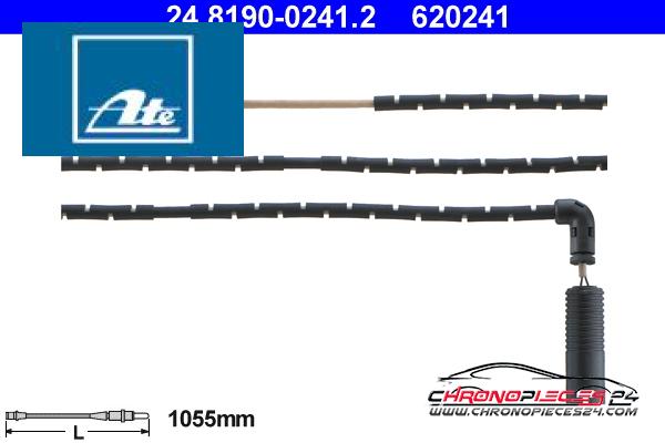 Achat de ATE 24.8190-0241.2 Contact d'avertissement, usure des plaquettes de frein pas chères