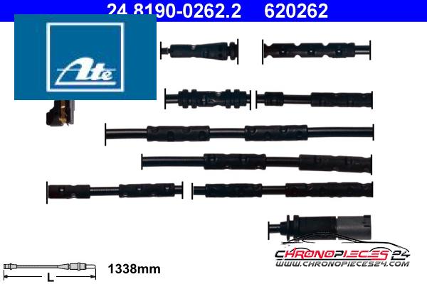 Achat de ATE 24.8190-0262.2 Contact d'avertissement, usure des plaquettes de frein pas chères