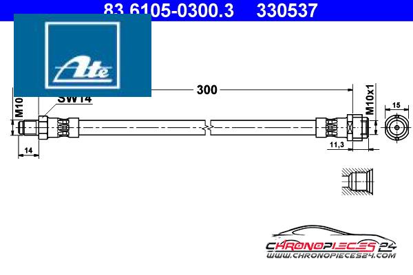 Achat de ATE 83.6105-0300.3 Flexible de frein pas chères