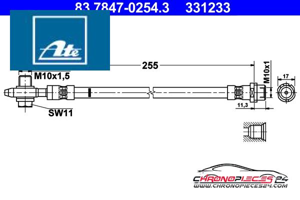 Achat de ATE 83.7847-0254.3 Flexible de frein pas chères