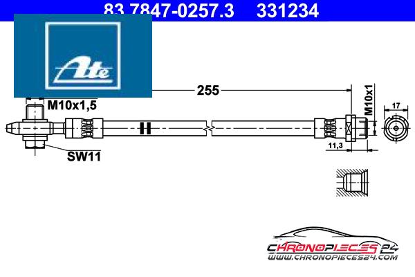 Achat de ATE 83.7847-0257.3 Flexible de frein pas chères