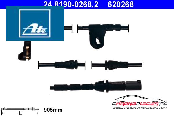 Achat de ATE 24.8190-0268.2 Contact d'avertissement, usure des plaquettes de frein pas chères