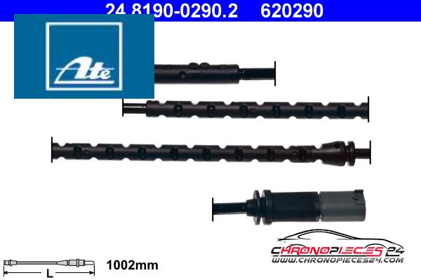 Achat de ATE 24.8190-0290.2 Contact d'avertissement, usure des plaquettes de frein pas chères