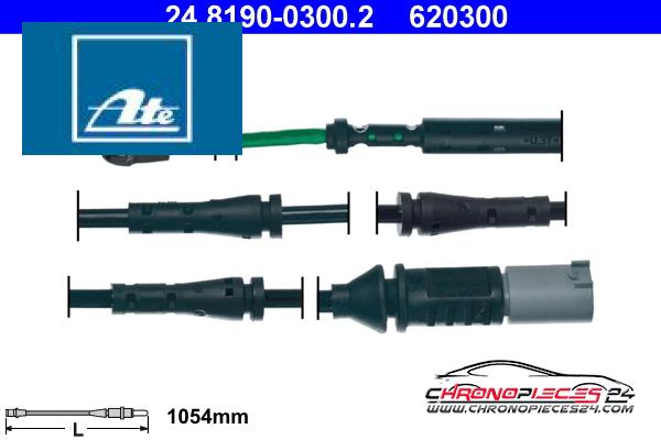 Achat de ATE 24.8190-0300.2 Contact d'avertissement, usure des plaquettes de frein pas chères