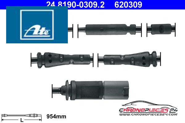 Achat de ATE 24.8190-0309.2 Contact d'avertissement, usure des plaquettes de frein pas chères