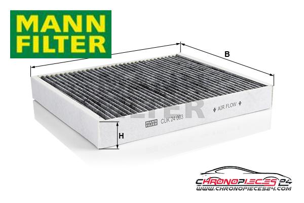 Achat de MANN-FILTER CUK 24 003 Filtre, air de l'habitacle pas chères