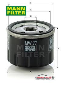 Achat de MANN-FILTER MW 77 Filtre à huile pas chères