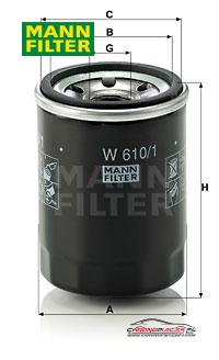 Achat de MANN-FILTER W 610/1 Filtre à huile pas chères