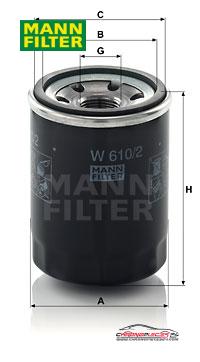 Achat de MANN-FILTER W 610/2 Filtre à huile pas chères