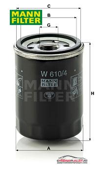 Achat de MANN-FILTER W 610/4 Filtre à huile pas chères