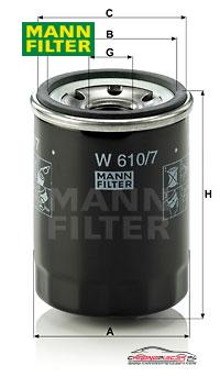 Achat de MANN-FILTER W 610/7 Filtre à huile pas chères