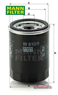 Achat de MANN-FILTER W 610/9 Filtre à huile pas chères