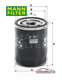 Achat de MANN-FILTER W 67 Filtre à huile pas chères