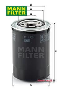 Achat de MANN-FILTER W 10 703 Filtre à huile pas chères