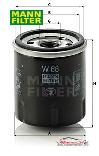 Achat de MANN-FILTER W 68 Filtre à huile pas chères