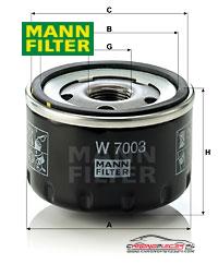 Achat de MANN-FILTER W 7003 Filtre à huile pas chères