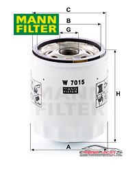 Achat de MANN-FILTER W 7015 Filtre à huile pas chères