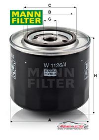 Achat de MANN-FILTER W 1126 Filtre à huile pas chères