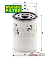 Achat de MANN-FILTER W 7034 Filtre à huile pas chères