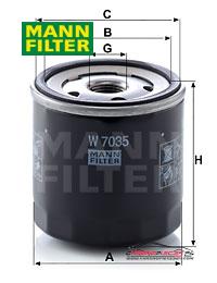 Achat de MANN-FILTER W 7035 Filtre à huile pas chères