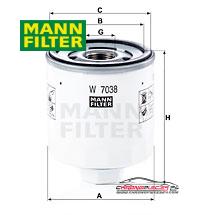 Achat de MANN-FILTER W 7038 Filtre à huile pas chères