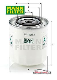 Achat de MANN-FILTER W 1130/3 Filtre à huile pas chères