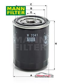 Achat de MANN-FILTER W 7041 Filtre à huile pas chères