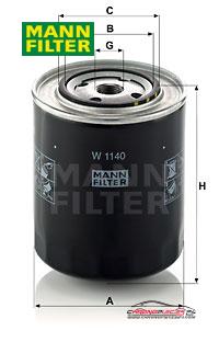 Achat de MANN-FILTER W 1140 Filtre à huile pas chères