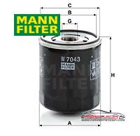 Achat de MANN-FILTER W 7043 Filtre à huile pas chères