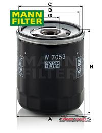 Achat de MANN-FILTER W 7053 Filtre à huile pas chères