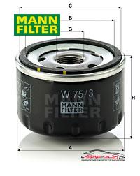 Achat de MANN-FILTER W 75/3 Filtre à huile pas chères