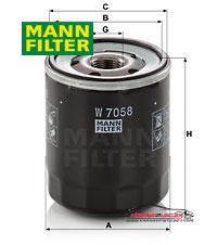 Achat de MANN-FILTER W 7058 Filtre à huile pas chères