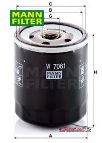 Achat de MANN-FILTER W 7061 Filtre à huile pas chères