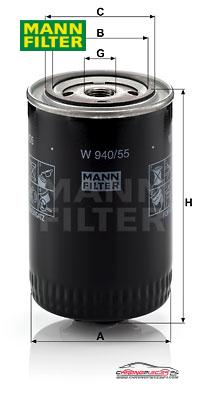 Achat de MANN-FILTER W 940/55 Filtre à huile pas chères