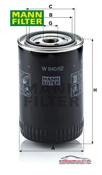 Achat de MANN-FILTER W 940/62 Filtre à huile pas chères