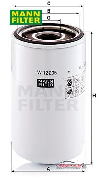 Achat de MANN-FILTER W 12 205 Filtre à huile pas chères