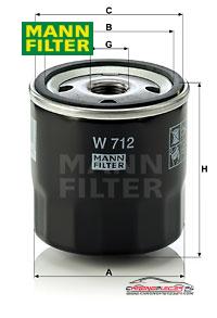 Achat de MANN-FILTER W 712 Filtre à huile pas chères